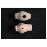 Pre-Columbian Pottery Beads Whistle/Pendants .1 3/