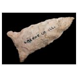 2 1/4' Graham Cave Found in Greene Co. Illinois Ex