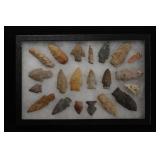 Frame of 21 Arrowheads Found in KY/TN 3' Longest E