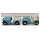 Lot of 2 Die-Cast Tonka Toy Jeepsters Jeep