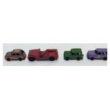 Lot of 4 Vintage Tootsie Toys-Land Rover Army