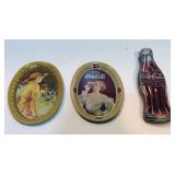 Lot of 3 Coca Cola Items-1973 Tip Trays-Tins-Pen
