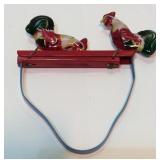 Vintage 1960s Tin Toy Rooster Pecking Toy