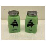 Jadeite Green Stacked Farm Animals S&P Shakers