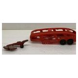 Lot of 2-Hubley Toy Transport Trailer and 2 Plow