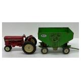Lot of 2-INT 544 Tractor W/Huskee Gravity Wagon