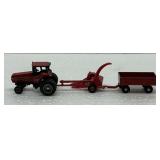 Lot of 3-Case IH 7120 Tractor W/Chopper and Wagon