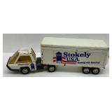 Vintage ERTL Pressed Steel Stokely USA Semi Traile