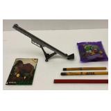 6 Vintage Items-ERTL Grain Auger-JD Toy Book-KFAB