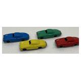 Set Of 4 Vintage Tin Japan Toy Cars