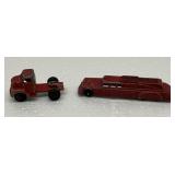 (2) Ralstoy 1940s Diecast Firetruck-Semi Truck