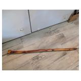 HAND CARVED WOOD WALKING STICK