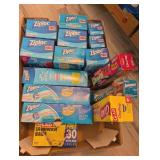 ASSTD ZIPLOC BAGS, GLAD CLING WRAP