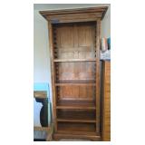 VTG SOLID WOOD CABINET W/4 ADJUSTABLE SHELVES