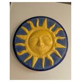 CERAMIC SUN FACE WALL ART