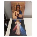 2 PC JESUS WALL PLAQUE & POSTER