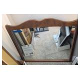 VTG WOOD FRAMED WALL MIRROR
