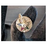 SILVER TONE RING,MARKED 'RING MASTERS','10K'