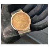 NUMISMATIC JEWELRY CUFF W/1925 LIBERTY COIN