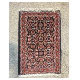 KAMALI WOOL RUG RED & NAVY BLUE
