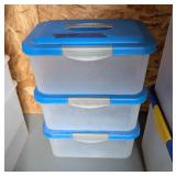 3 PC STERILITE STORAGE CONTAINERS  #5, 14X9X7