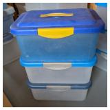 3 PC STERILITE STORAGE CONTAINERS  #4, 14X9X7