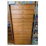 VTG 12-DRAWER WOOD ARCHEOLOGY/COLLECTOR CABINET