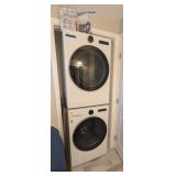 LG STACKABLE WASHER & ELECTRIC DRYER, WHITE