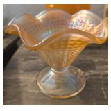 FENTON CARNIVAL GLASS DIAMOND PATTERN DISH