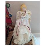 PORCELAIN HEAD ANGEL TREE TOPPER