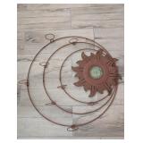 METAL SUN FACE CANDLE HOLDER DECOR