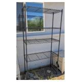 WIRE SHELVING UNIT #3,  5-SHELF, BLACK