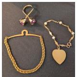 GOLDTONE VICTORIAN STYLE FANCY CHAIN LINK BRACELET