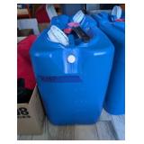 2PC BLUE 5-GAL PLASTIC WATER STORAGE CONTAINERS #1