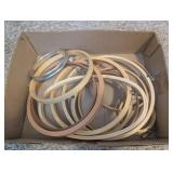 ASSTD EMBROIDERY HOOPS, WOOD & METAL