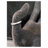 VTG/ANTQ SILVER TONE RING MARKED '18K', SZ 6-6.25