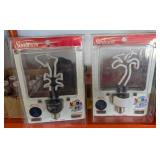 2 PC SUNBEAM NEON ART LIGHTS, PALM TREE & DOLPHIN