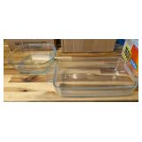 2 PC PYREX GLASS BAKEWARE