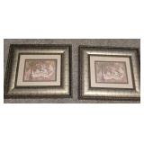 2 PC ARTWORK, IDENTICAL PALM TREE, WORLD MAP