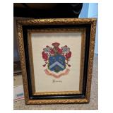 VTG/ANTQ FRAMED FLOURNOY FAMILY COAT OF ARMS
