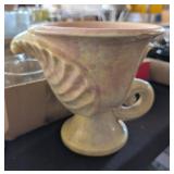 VTG GONDER POTTERY URN/VASE, SIGNED