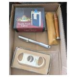 ASSTD TOBACCO RELATED ITEMS, DOUBLE TORCH LIGHTER,