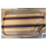 STRIPED WOOD CUTTING BOARD