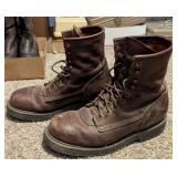 CAROLINA MENS LEATHER STEEL TOE WORK BOOTS, SZ-9