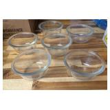 6 PC ANCHOR HOCKING 10 OZ GLASS BOWLS