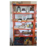 ORANGE METAL 4-SHELF SHELVING UNIT #2
