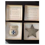 2 PC REPRODUCTION BADGES, RAILROAD POLICE &