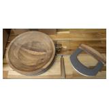 3 PC CHEESE SLICER, SALAD CHOPPER, WOODEN BOWL
