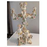 ANTQ GERMAN PORCELAIN FIGURAL CANDELABRA