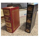 2 PC COLLECTOR EDT LEATHER BOUND 'WAR & PEACE' &